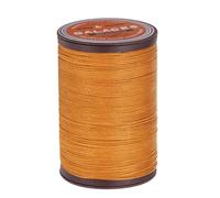 QUARKZMAN Gewachst Nähgarn für Nähmaschine 0,55mm x 80m, Runder Wachsfaden, Sattlergarn, Polyester Garn für Leder Nähen, Buchbinden, Reparatur, geflochtene Armbänder, Sonnenorange