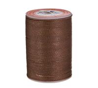 QUARKZMAN Gewachst Nähgarn für Nähmaschine 0,8mm x 55m, Runder Wachsfaden, Sattlergarn, Polyester Garn für Leder Nähen, Buchbinden, Reparatur, geflochtene Armbänder, Dunkelbraun