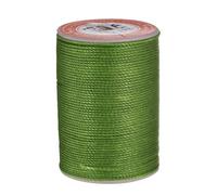 QUARKZMAN Gewachst Nähgarn für Nähmaschine 0,8mm x 55m, Runder Wachsfaden, Sattlergarn, Polyester Garn für Leder Nähen, Buchbinden, Reparatur, geflochtene Armbänder, Grasgrün