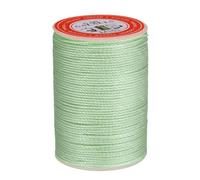 QUARKZMAN Gewachst Nähgarn für Nähmaschine 0,8mm x 55m, Runder Wachsfaden, Sattlergarn, Polyester Garn für Leder Nähen, Buchbinden, Reparatur, geflochtene Armbänder, Minzgrün