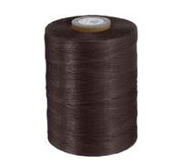 QUARKZMAN Gewachst Nähgarn für Nähmaschine 0,8mm x 780m, Flacher Wachsfaden, Sattlergarn, Polyester Garn für Leder Nähen, Buchbinden, Reparatur, geflochtene Armbänder, Kaffeebraun