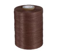 QUARKZMAN Gewachst Nähgarn für Nähmaschine 0,8mm x 780m, Flacher Wachsfaden, Sattlergarn, Polyester Garn für Leder Nähen, Buchbinden, Reparatur, geflochtene Armbänder, Dunkelbraun
