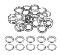 QUARKZMAN Grommet Werkzeug Kit 20mm Tülle 20 Sets Ösen Scheiben Ösenzange Set Planenösen Rostfrei Silber Schlagösen mit Box für Planen Leder Stoff Vorhang Poolabdeckung Kleidung, Silber