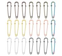 QUARKZMAN Große Sicherheitsnadeln 50mm / 2 Zoll Groß Safety Pins Metall-Sicherheitsnadeln für Damenbekleidung Kleid Hosen Rock Taille, bunt, 21 Stück