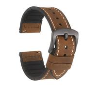 QUARKZMAN Leder Armbanduhr Bänder 20mm Breite Schnellwechsel Armband Silikon Rindsleder Ersatz Handgelenk Band Schwarz Verschluss Für Männer Frauen Dunkelbraun