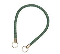 QUARKZMAN Leder Geldbörsen Riemen 60cm/23.6" PU Leder Geflochtener Geldbörsen Ersatz Griff Schultertasche Riemen Ersatz Mit Goldenem Ring Für DIY Handtaschen Geldbörsen Herstellung Grün