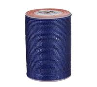 QUARKZMAN Ledergarn Gewachst, 0.8mm x 55m, Runder Wachsfaden, Sattlergarn, Polyester Garn für Leder Nähen, Buchbinden, Reparatur, geflochtene Armbänder, Saphirblau