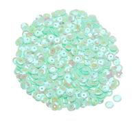 QUARKZMAN Lose Pailletten 6MM Glitzer Pailletten 2400 Stück Becher-Pailletten Stickerei-Pailletten für Schmuckherstellung Basteln Nähen, Mint