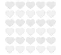 QUARKZMAN Patches zum Aufbügeln 30 Stück, 4cm Herz Flicken zum Aufbügeln, Bestickte Aufnäher zum Aufbügeln Bügelflicken für Hut Jacke Jeans Rucksäcke DIY Dekoration(Weiß)