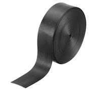 QUARKZMAN PU Lederriemen, 25mm*5m Lederband flach Lederbesatzband Umklappbare Lederstreifen Kunstleder Zum Selbernähen Basteln Handtaschen Schulranzen Rucksäcke - Schwarz