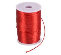 QUARKZMAN Satin Nylon Cord String 2.5mm 330 Feet Seidig Glattes Armbandseil für Makramee Kumihimo Chinesische Knoten Halsketten Perlen Schmuckherstellung, Rot