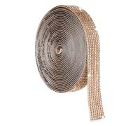 QUARKZMAN SelbStklebende Kristall Strass Band Rolle 7 Reihen von 4 Yard Kristall Diamant Band Rolle Strass Aufkleber für Kunst Basteln Hochzeit Geburtstage Dekoration Champagner