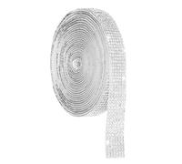 QUARKZMAN Selbstklebendes Kristall-Strassband, 7 Reihen von 4 Yard Kristall-Diamantbandrolle, Strassaufkleber für Kunsthandwerk Hochzeiten Geburtstage Dekoration Weiß