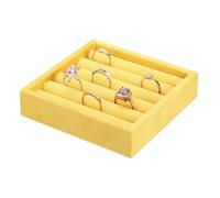 QUARKZMAN Stapelbare Schmuckablage Schmuckschubladen-Organizer Kleine Präsentationsbox Für Ohrringe Halsketten Ringe Und Armbänder Gelb