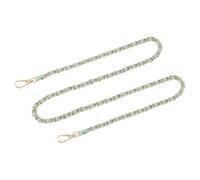 QUARKZMAN Taschenkette Geldbörse Kettenriemen, 120cm Taschenriemen Handtaschenketten Geldbörsengurte für Schultertaschen Crossbody Umhängetasche Ersatzriemen(Hellgrüner Riemen + Goldkette)