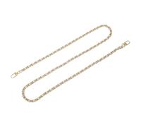 QUARKZMAN Taschenkette Geldbörse Kettenriemen, 120cm Taschenriemen Handtaschenketten mit Metallschnallen für Schulter Crossbody Taschen Umhängetasche Ersatzgurt(Beiger Gurt + Goldene Kette)