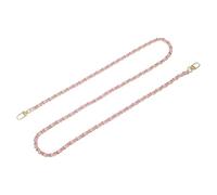 QUARKZMAN Taschenkette Geldbörse Kettenriemen, 120cm Taschenriemen Handtaschenketten mit Metallschnallen für Schulter Crossbody Taschen Umhängetasche Ersatzriemen(Rosa Riemen + Goldkette)