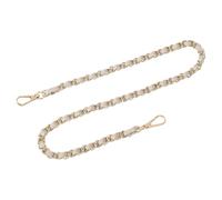 QUARKZMAN Taschenkette Geldbörse Kettenriemen, 60cm Kurz Taschenriemen Handtaschenketten Geldbörsengurte für Handtasche Geldbörse Ersatzriemen(Beiger Riemen + Goldkette)