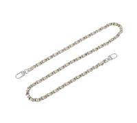 QUARKZMAN Taschenkette Geldbörse Kettenriemen, 80cm Taschenriemen Handtaschenketten Geldbörsengurte mit Metallschnallen für Handtasche Geldbörse Ersatzriemen(Goldriemen + Silberkette)