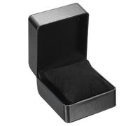 QUARKZMAN Uhrenbox Einzel PU Leder Uhr Reisekoffer Schmuck Aufbewahrungskoffer Organizer mit abnehmbarem Kissen, quadratische Uhrenkasten Armband Uhren Halter (Schwarz)