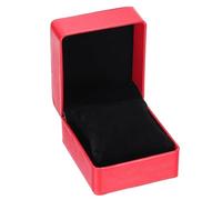 QUARKZMAN Uhrenbox Einzel PU Leder Uhr Reisekoffer Schmuck Aufbewahrungskoffer Organizer mit abnehmbarem Kissen, quadratische Uhrenkasten Armband Uhren Halter (Rot)