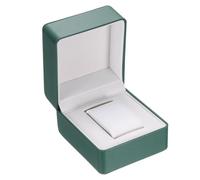 QUARKZMAN Uhrenbox Einzel PU Leder Uhr Reisekoffer Schmuck Uhrenaufbewahrung Organizer mit abnehmbarem Kissen, quadratische Uhrenkasten Armband Uhren Halter (Grün)