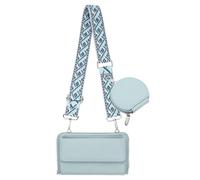 QUARKZMAN Umhängetasche Für Damen Mit Gurt Handy-Geldbörse Lanyard Handtasche Mit Münzbeutel Blau