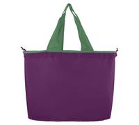 QUARKZMAN Wiederverwendbare Einkaufstaschen, 1 Stück 21" x 16" Waschbare Einkaufstaschen passen in die Tasche, faltbare Zugkordel-Leichtgewicht für Einkäufe, Camping und Reisen (Lila)