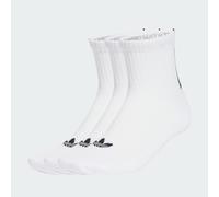 Quarter 3 Back Stripes Socken, 3 Paar White / White / White 46-48