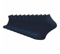 Quarter Socken 100% Baumwolle | Beste Qualität, Perfekte Passform | Kurzsocken Damen (10 Paar) - Blau / 39 - 42