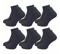 Quarter Socken für Damen (6 Paar) - Schwarz / 35 - 38