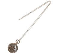 Quarz Taschenuhr für Herren mit Kette, Kunstvoll Geschnitztes Gehäuse | Leichtes Kunststoff Legierung Design, 1 Stück, Dekorative Vintage Optik, Einfach zu Tragen