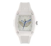 Quarzuhr ADIDAS ORIGINALS "CITY TECH FIVE", weiß, Armbanduhren, Damen, Quarzuhr, Armbanduhr, Herrenuhr, Damenuhr, Resinarmband, Leuchtzeiger (68286002-0) weiß