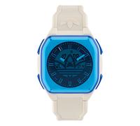 Quarzuhr ADIDAS ORIGINALS "City Tech Six", blau (weiß), Armbanduhren, Herren, Quarzuhr, Armbanduhr, Herrenuhr, digital, Monat, Tag, Wochentag (54967551-0) weiß