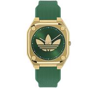 Quarzuhr ADIDAS ORIGINALS "CITY TECH THIN", grün, Armbanduhren, Damen, Quarzuhr, Armbanduhr,Herrenuhr,Damenuhr,Silikonarmband,wasserabweisend bis 5 bar (60100418-0) grün