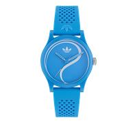 Quarzuhr ADIDAS ORIGINALS "GAME TWO", blau (hellblau), Armbanduhren, Damen, Quarzuhr, Armbanduhr, Herrenuhr, Damenuhr, Silikonarmband, Acrylglas, analog (78664629-0) hellblau