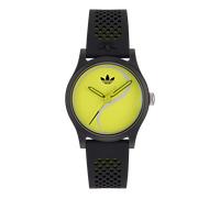 Quarzuhr ADIDAS ORIGINALS "GAME TWO", schwarz, Armbanduhren, Damen, Quarzuhr, Armbanduhr, Herrenuhr, Damenuhr, Silikonarmband, Acrylglas, analog (55222563-0) schwarz
