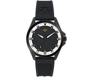 Quarzuhr ADIDAS ORIGINALS "ORIGINALS ICONIC ONE", schwarz, Armbanduhren, Damen, Quarzuhr, Armbanduhr,Herrenuhr,Damenuhr,Silikonarmband,wasserabweisend bis 5 bar (11244065-0) schwarz