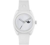 Quarzuhr ADIDAS ORIGINALS "PROJECT THREE", weiß, Armbanduhren, Damen, Quarzuhr, Armbanduhr, Herrenuhr, Damenuhr, unisex, Kunststoffarmband (15502955-0) weiß