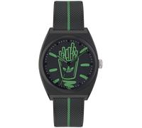 Quarzuhr ADIDAS ORIGINALS "PROJECT TWO", schwarz (schwarz, grün), Armbanduhren, Damen, Quarzuhr, Armbanduhr, Herrenuhr, Damenuhr,Resinarmband,wasserabweisend bis 5 bar (63415208-0) schwarz, grün