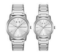 Quarzuhr ARMANI EXCHANGE, edelstahlfarben, Armbanduhren, Herren, Quarzuhr, Armbanduhr, Damenuhr, Herrenuhr, Edelstahlarmband (40541358-0) edelstahlfarben
