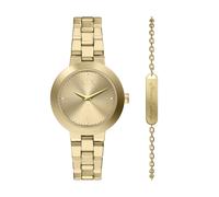 Quarzuhr ARMANI EXCHANGE, gelbgoldfarben, goldfarben, Armbanduhren, Damen, Quarzuhr, Armbanduhr, Damenuhr, Edelstahlarmband, analog, Glassteine (96864449-0) gelbgoldfarben, goldfarben