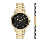 Quarzuhr ARMANI EXCHANGE, gold (gelbgoldfarben), Armbanduhren, Herren, Quarzuhr, Armbanduhr, Herrenuhr, Edelstahlarmband, Ideal auch als Geschenk (42910605-0) gelbgoldfarben