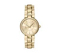 Quarzuhr ARMANI EXCHANGE, gold (gelbgoldfarben, gelbgoldfarben, gelbgoldfarben), Armbanduhren, Damen, gelbgoldfarben, Quarzuhr, Armbanduhr, Damenuhr, Edelstahlarmband, analog (17212151-0) gelbgoldfarb
