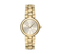 Quarzuhr ARMANI EXCHANGE, gold (gelbgoldfarben, grau, grau), Armbanduhren, Damen, gelbgoldfarben, Quarzuhr, Armbanduhr, Edelstahlarmband, analog, Glassteine (69254950-0) gelbgoldfarben, grau, grau