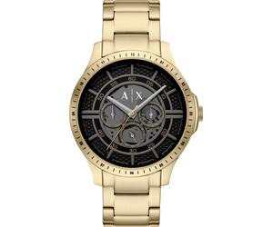 Quarzuhr ARMANI EXCHANGE, gold (goldfarben), Armbanduhren, Herren, Quarzuhr, Armbanduhr, Herrenuhr, Edelstahlarmband, analog, Tag, Wochentag (92042047-0) goldfarben