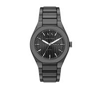 Quarzuhr ARMANI EXCHANGE, schwarz (anthrazit), Armbanduhren, Herren, Quarzuhr, Armbanduhr, Herrenuhr, Edelstahlarmband, analog, Tag (28122225-0) anthrazit