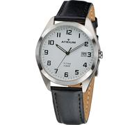 Quarzuhr ATRIUM, schwarz, Armbanduhren, Damen, Quarzuhr, Armbanduhr, Damenuhr, Herrenuhr, Lederarmband, analog (48810751-0) schwarz