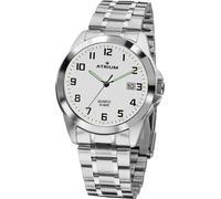 Quarzuhr ATRIUM, silber (silberfarben, weiß), Armbanduhren, Damen, Quarzuhr, Armbanduhr, Herrenuhr,Damenuhr,Edelstahlarmband, bis 10bar wasserdicht (33566101-0) silberfarben, weiß