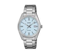 Quarzuhr, blau (edelstahlfarben, hellblau), CASIO TIMELESS COLLECTION, Armbanduhren, Herren, Quarzuhr, Armbanduhr, Damenuhr, Herrenuhr, Edelstahlarmband, analog, Tag (29807629-0) edelstahlfarben, hell